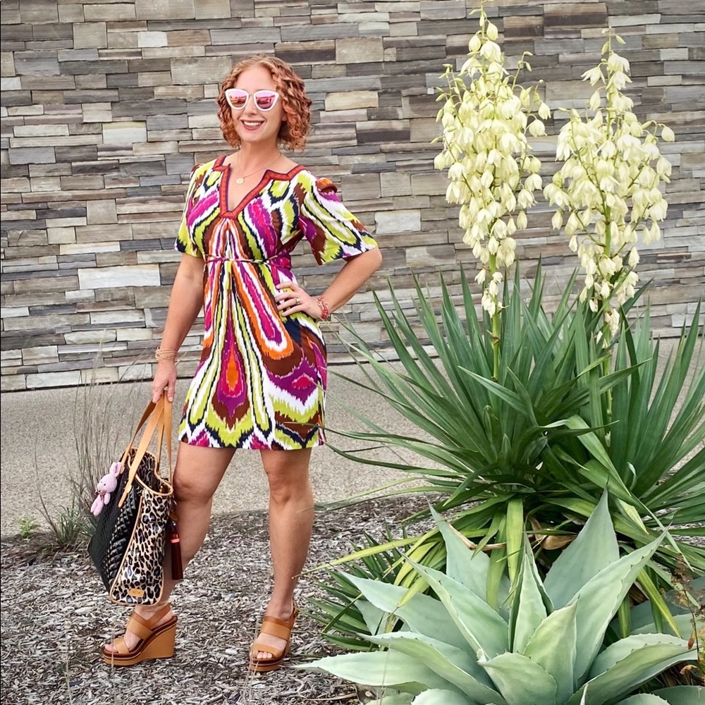 TRINA TURK SILK TUNIC DRESS